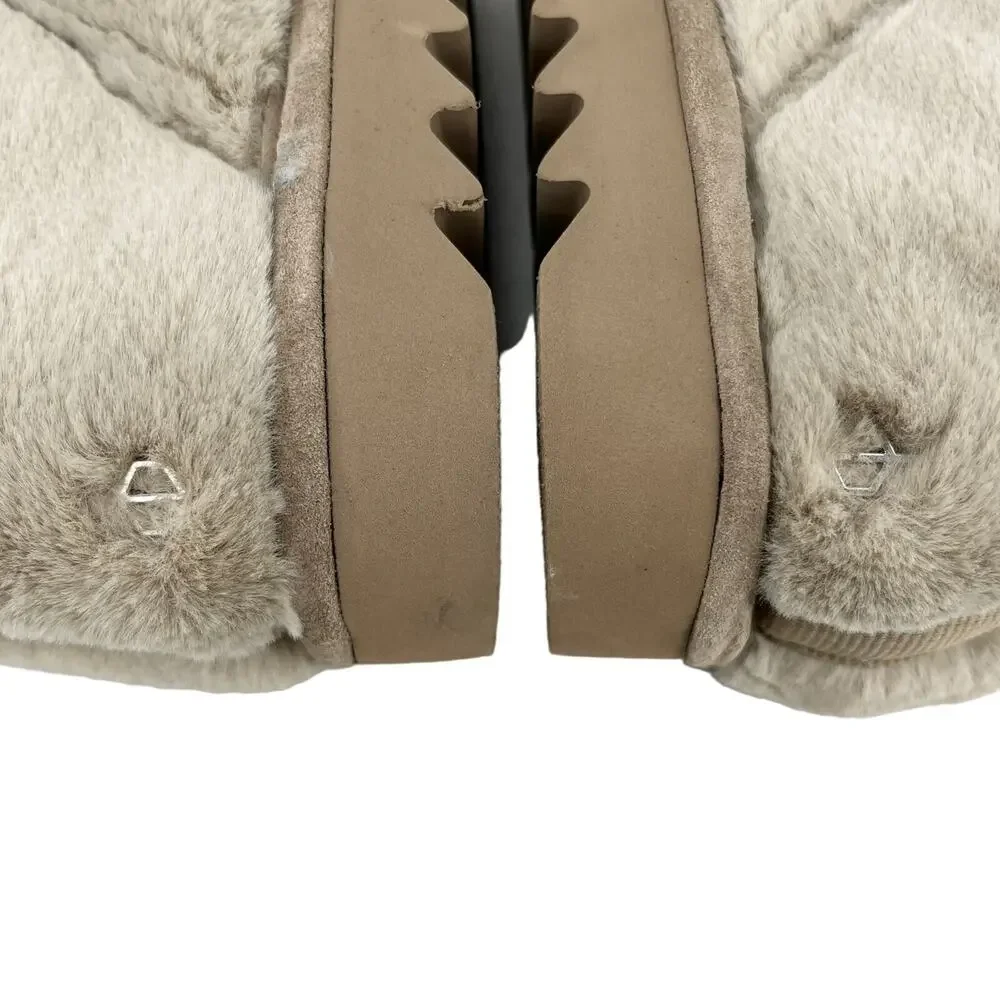 Rag & Bone Faux Fur Eira Ankle Boot Booties Beige Taupe 36
